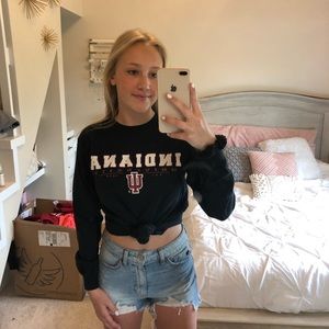 Black Indiana university long sleeve